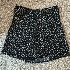Black and white flowered skirt